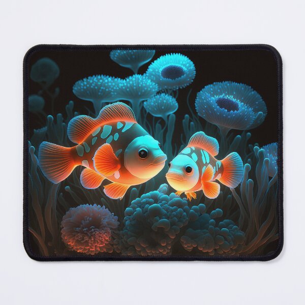 Item preview, Flashlight fishes AI Photos / bioluminescent fish / luminous 2 designed and sold by jetaiart.