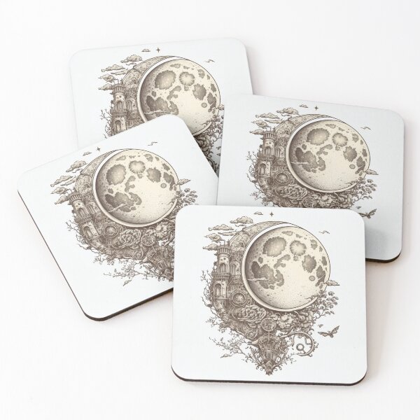 Item preview, Steampunk Moon #8 - Sticker and T-Shirt Design designed and sold by MindAsylum.