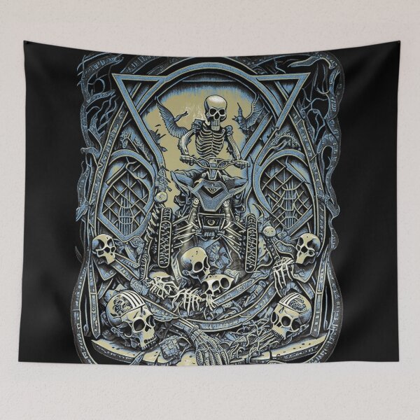 Item preview, Sci Fy Grunge Quad Rider Skull Rider designed and sold by sunnthreads.