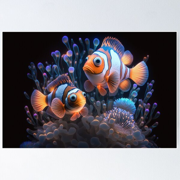 Item preview, Flashlight fishes AI Photos / bioluminescent fish / luminous 4 designed and sold by jetaiart.