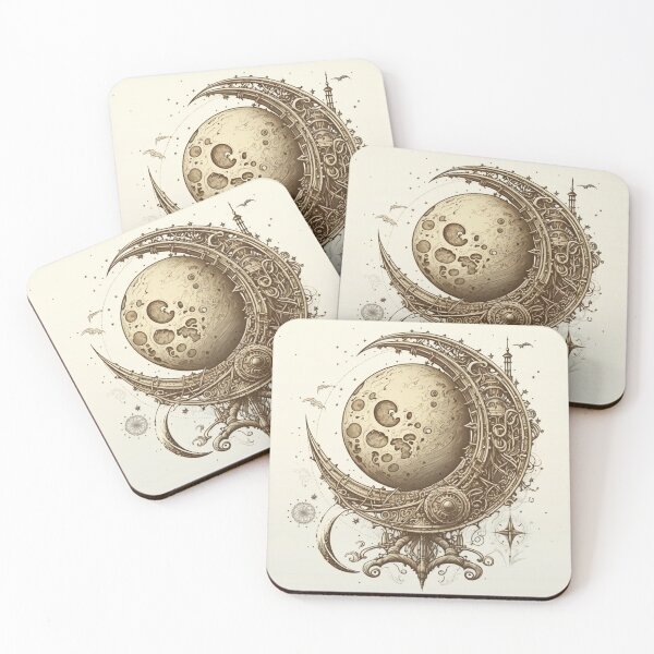 Item preview, Steampunk Moon #11 - Sticker and T-Shirt Design designed and sold by MindAsylum.
