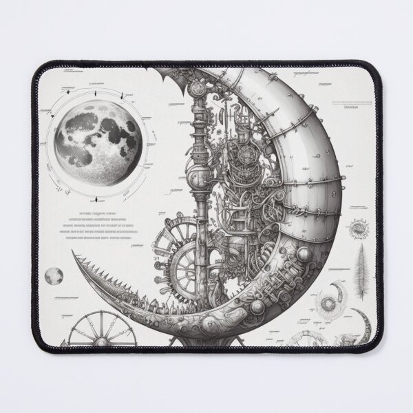 Item preview, Steampunk Moon #12 - Sticker and T-Shirt Design designed and sold by MindAsylum.