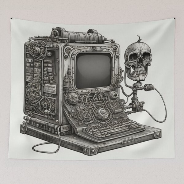 Item preview, Steampunk Computer - Sticker and T-Shirt Design designed and sold by MindAsylum.