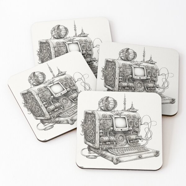 Item preview, Steampunk Computer #2 - Sticker and T-Shirt Design designed and sold by MindAsylum.