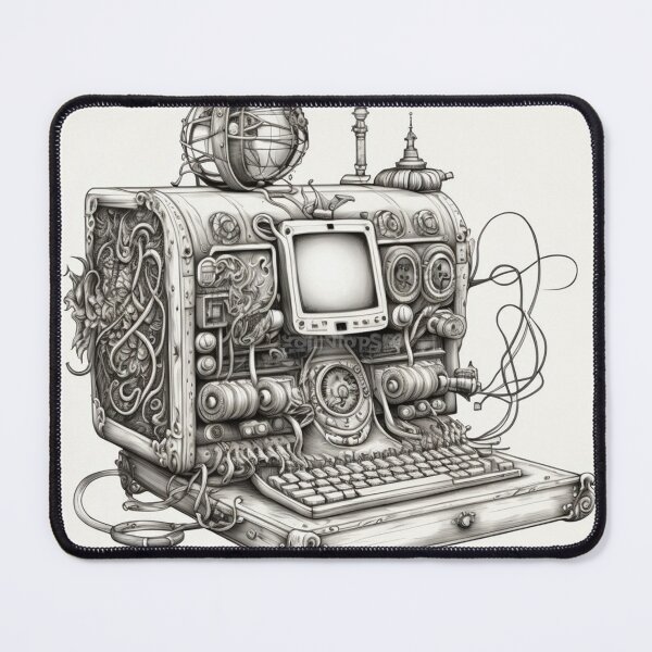 Item preview, Steampunk Computer #2 - Sticker and T-Shirt Design designed and sold by MindAsylum.