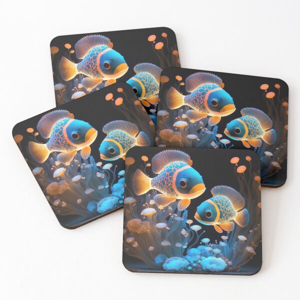 Item preview,  Flashlight fishes AI Photos / bioluminescent fish / luminous 6 designed and sold by jetaiart.