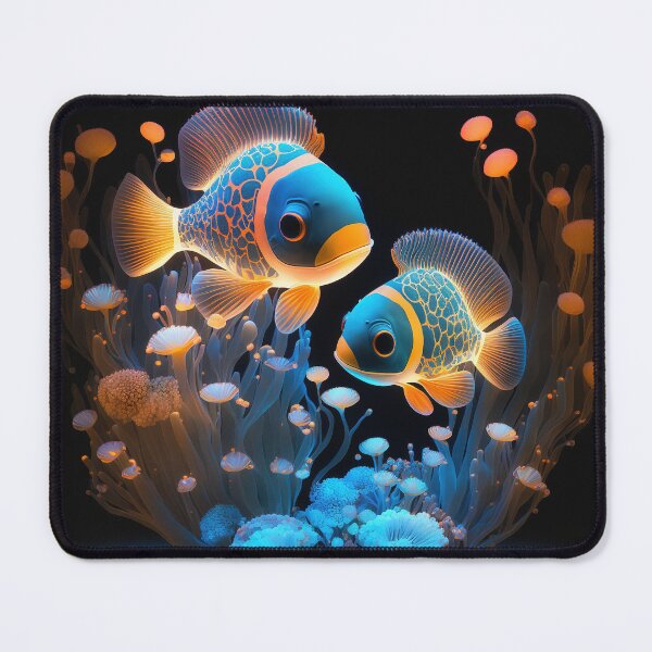 Item preview, Flashlight fishes AI Photos / bioluminescent fish / luminous 6 designed and sold by jetaiart.