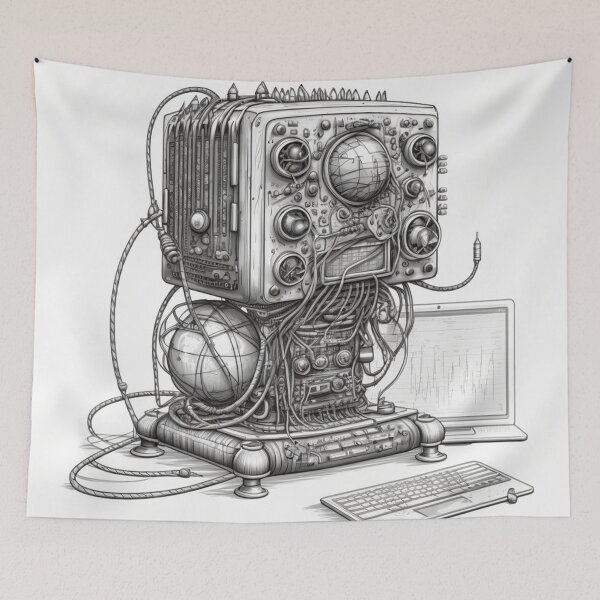 Item preview, Steampunk Computer #3 - Sticker and T-Shirt Design designed and sold by MindAsylum.