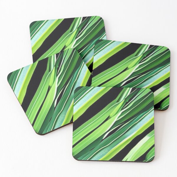 Item preview, Abstract Green Kelp on Black designed and sold by calibrit.