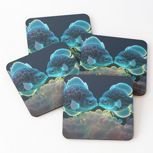 Item preview, Flashlight fishes AI Photos / bioluminescent fish / luminous 8 designed and sold by jetaiart.