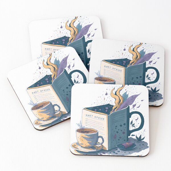 Item preview, books and coffee designed and sold by Vvisions.