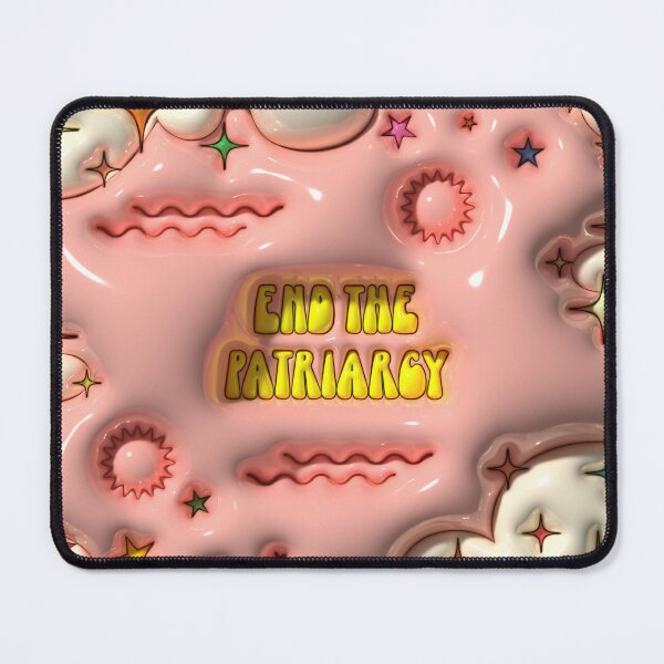Item preview, End the Patriarchy Pink Cute Clouds designed and sold by chrismanubag.