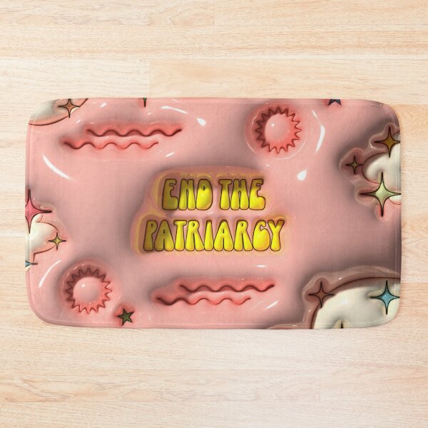 Item preview, End the Patriarchy Pink Cute Clouds designed and sold by chrismanubag.