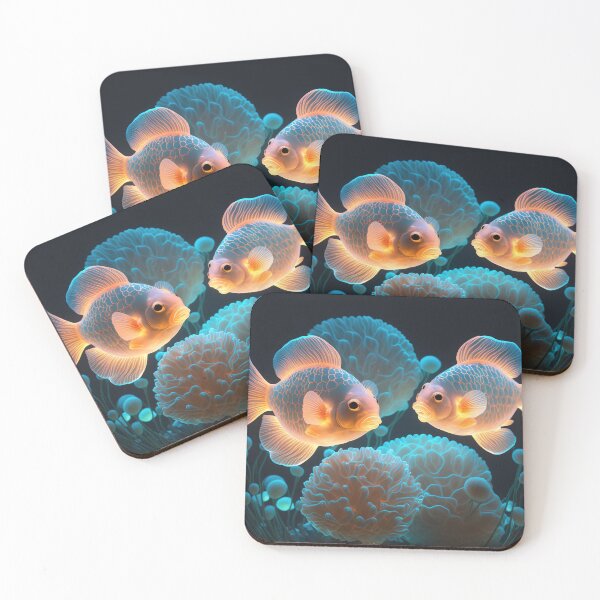 Item preview, Flashlight fishes AI Photos / bioluminescent fish / luminous 9 designed and sold by jetaiart.