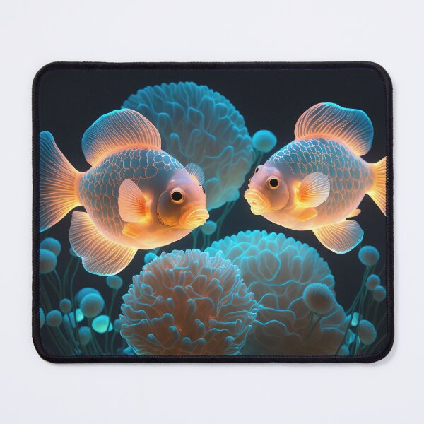 Artikelvorschau, Flashlight fishes AI Photos / bioluminescent fish / luminous 9 entworfen und verkauft von jetaiart.