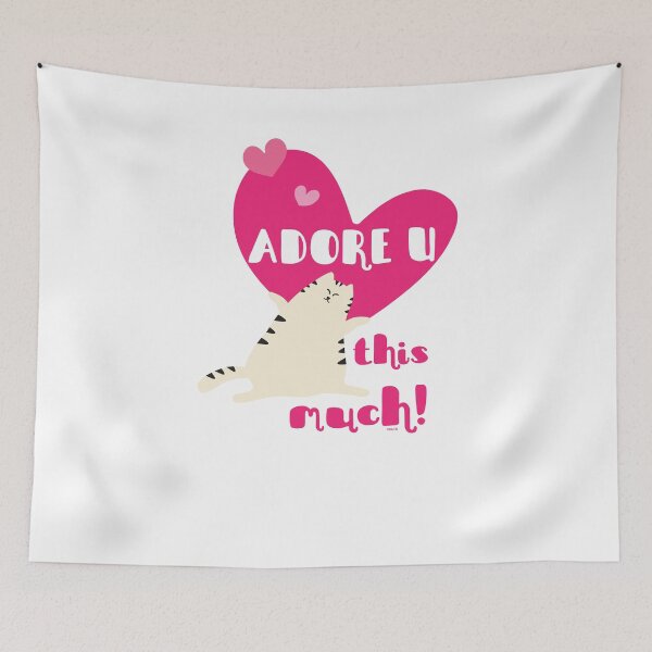 Item preview, Adore U this much! Cat t-shirt designed and sold by No Limits T-Shirts.