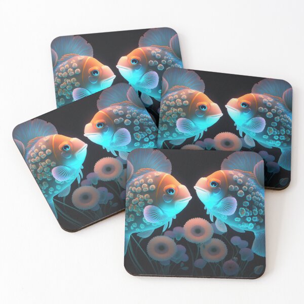 Item preview, Flashlight fishes AI Photos / bioluminescent fish / luminous 11 designed and sold by jetaiart.