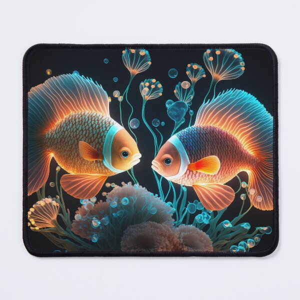 Item preview, Flashlight fishes AI Photos / bioluminescent fish / luminous 12 designed and sold by jetaiart.