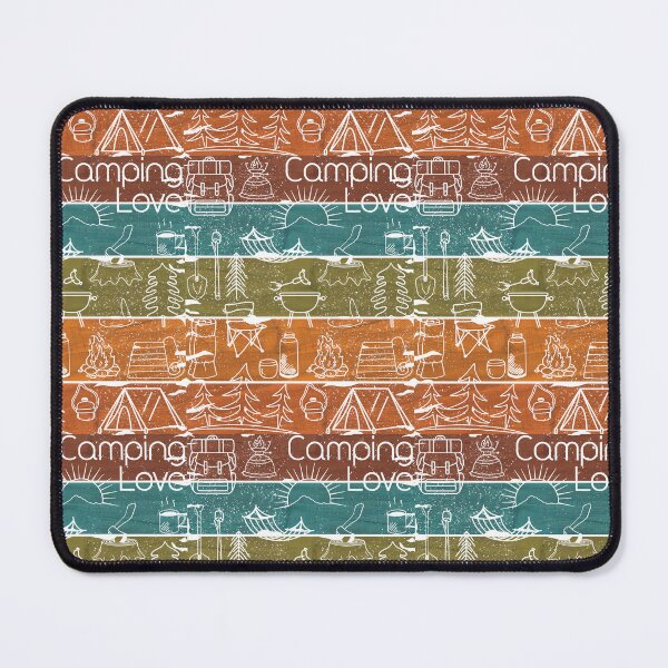 Item preview, Camping Love lineart vintage dark designed and sold by Line2Rhyme.