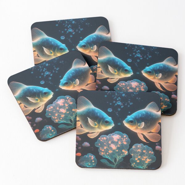 Item preview, Flashlight fishes AI Photos / bioluminescent fish / luminous 13 designed and sold by jetaiart.