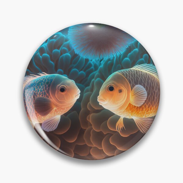 Item preview, Flashlight fishes AI Photos / bioluminescent fish / luminous 14 designed and sold by jetaiart.