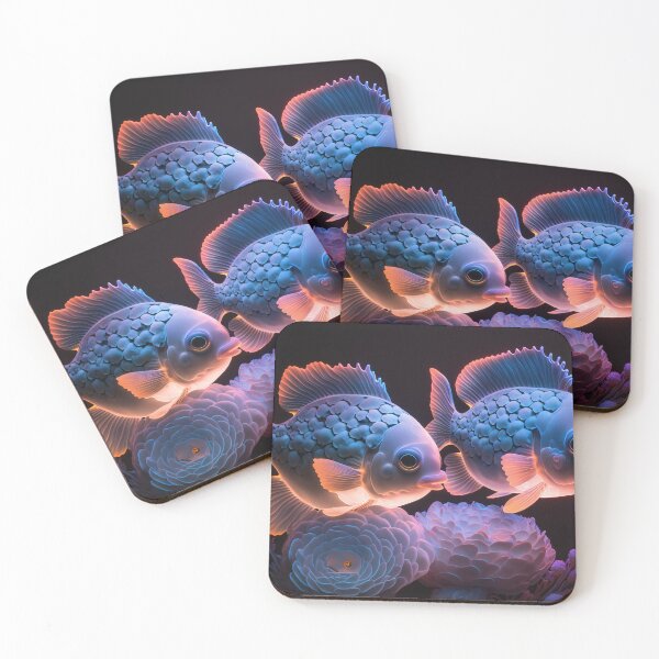 Item preview, Flashlight fishes AI Photos / bioluminescent fish / luminous 15 designed and sold by jetaiart.