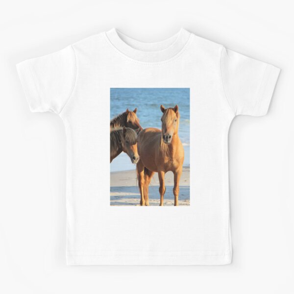 Assateague Beach Ponies Series - 01 Kids T-Shirt
