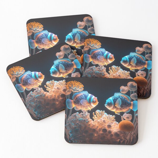 Item preview,  Flashlight fishes AI Photos / bioluminescent fish / luminous 17 designed and sold by jetaiart.