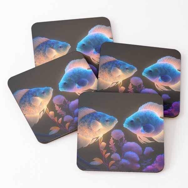 Item preview, Flashlight fishes AI Photos / bioluminescent fish / luminous 18 designed and sold by jetaiart.