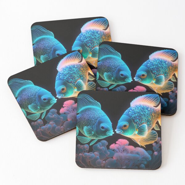 Item preview, Flashlight fishes AI Photos / bioluminescent fish / luminous 20 designed and sold by jetaiart.