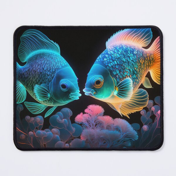 Item preview, Flashlight fishes AI Photos / bioluminescent fish / luminous 20 designed and sold by jetaiart.