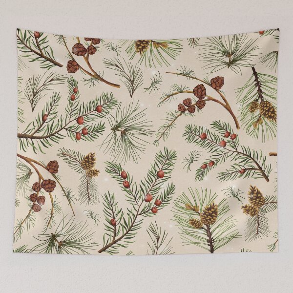 Item preview, Pine Cones & Berries Pattern designed and sold by Animeshanera.