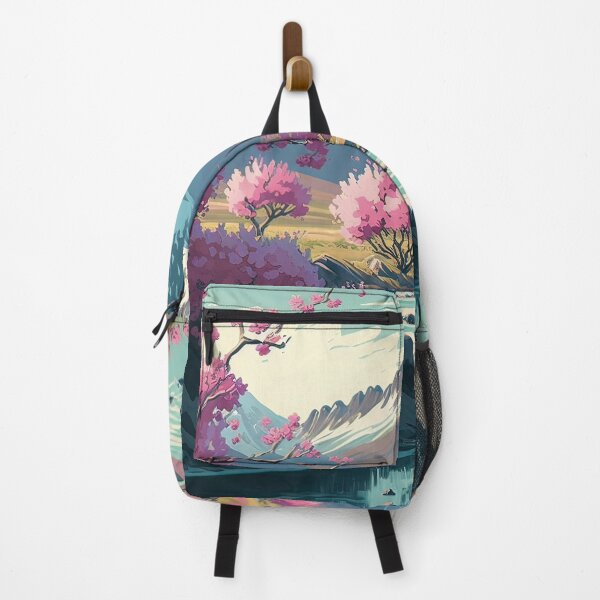 Item preview, A Majestic View of Cherry Blossoms and Scenic Mountains designed and sold by Crystal Heaven.