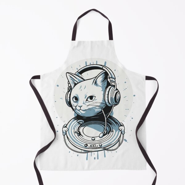 Item preview, Cute Cat Wearing Headphone designed and sold by DifferArt.