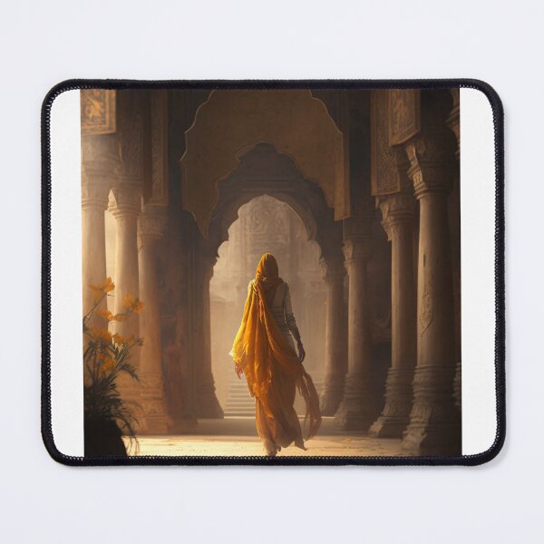 Item preview, Woman in indian temple designed and sold by Art-Orchid.