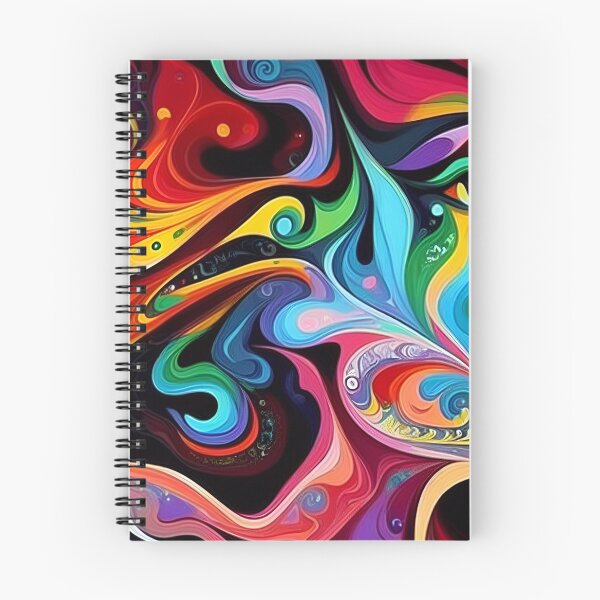 Artikelvorschau, Psychedelic Femme Fatale: Eine hypnotisierende Illusion aus leuchtenden Farben und abstrakten Formen entworfen und verkauft von MerakiAndArt.