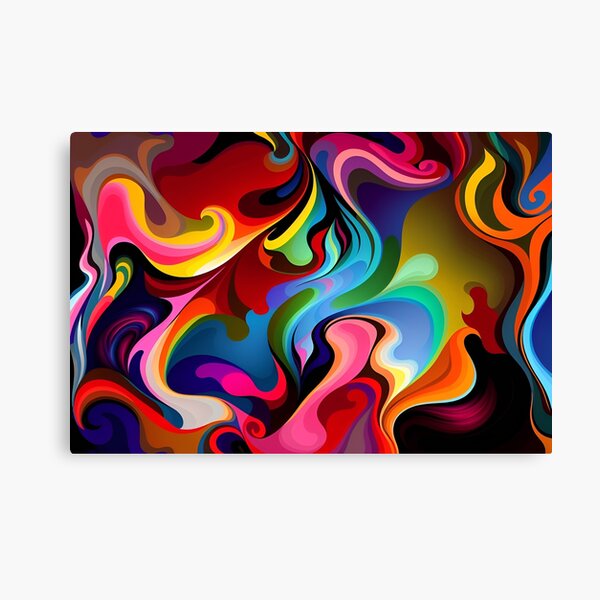 Mesmerizing Psychedelic Illusion Art Painting Vibrant Colors, Abstract  Shapes, and Swirls