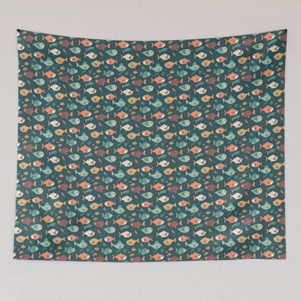 Item preview, Fishes pattern designed and sold by CustomPrintHub.