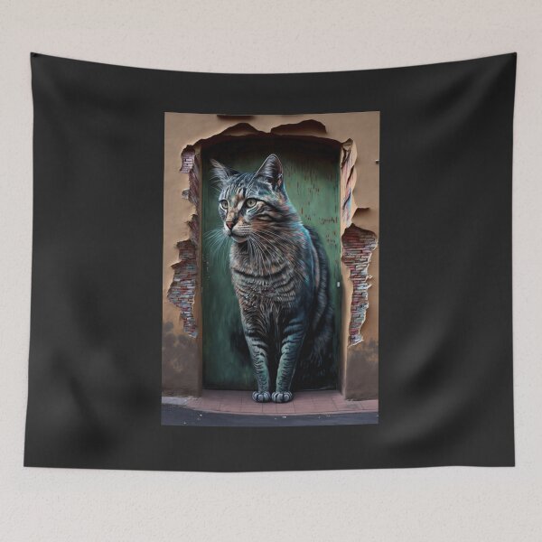 Item preview, Sensation Street Art G-M-Designs Cat in Wall Niche designed and sold by G-M-Designs.