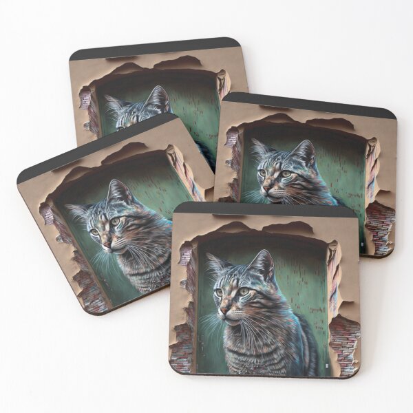 Item preview, Sensation Street Art G-M-Designs Cat in Wall Niche designed and sold by G-M-Designs.
