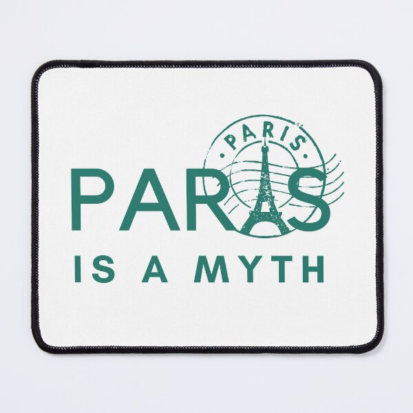 Item preview, Paris Is A Myth - Eiffel Tower Rubber Stamp Design - French Capital City T-Shirt & Gifts For Travelers designed and sold by Kenny789.