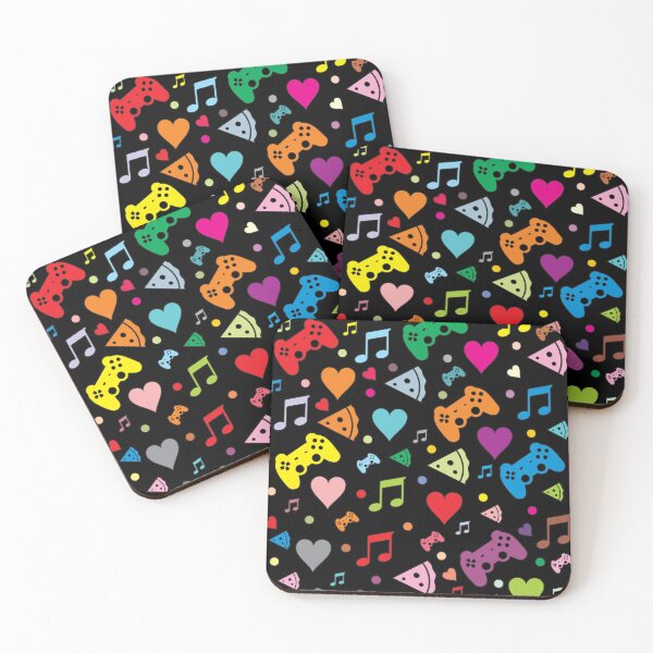 Item preview, Game Pizza Love Music Pattern designed and sold by RSadiq.