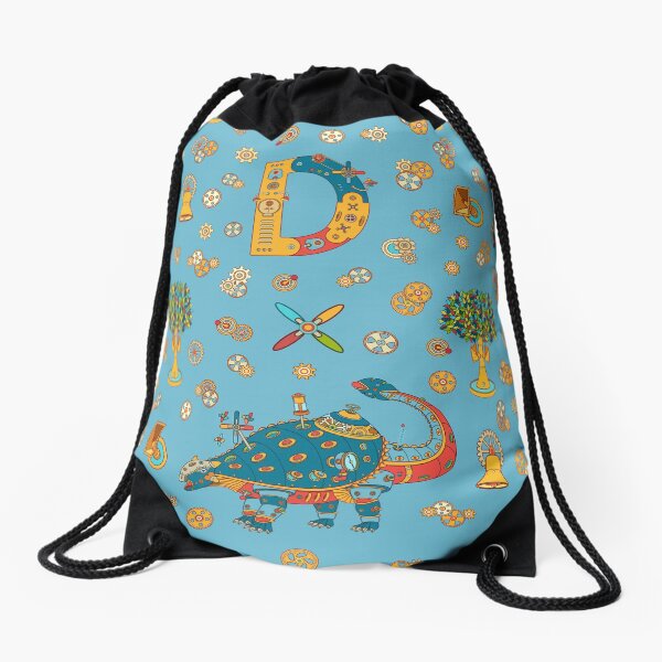 Dinosaur, from the AlphaPod collection Drawstring Bag