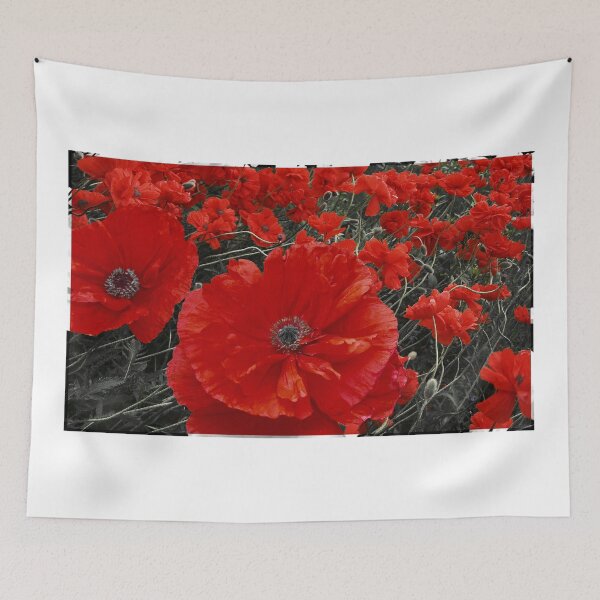 Item preview, Red Poppy Field designed and sold by Sasha Art Gallery.