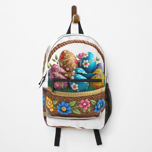 Item preview, Easter basket with colorful Easter eggs designed and sold by AdamPolak.