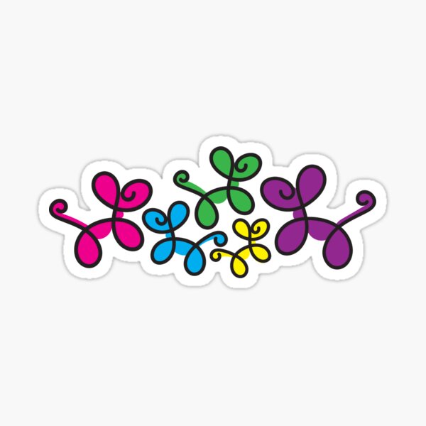 Swirl Pups - Elegant Balloon Dogs Sticker