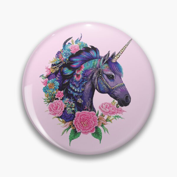 Item preview, Peacock unicorn surrounded in botanical flowers  designed and sold by Lubellebubble20.