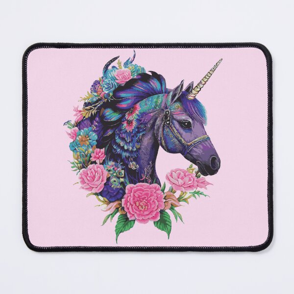 Item preview, Peacock unicorn surrounded in botanical flowers designed and sold by Lubellebubble20.