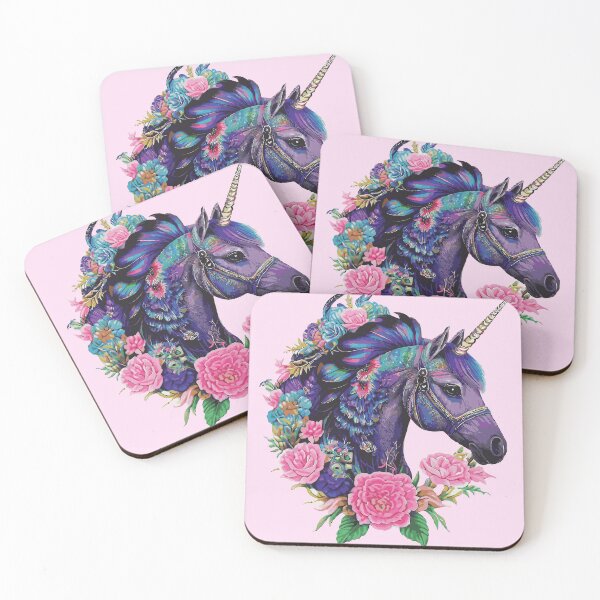 Item preview, Peacock unicorn surrounded in botanical flowers  designed and sold by Lubellebubble20.