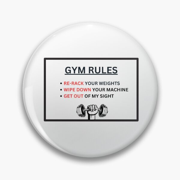 Artikelvorschau, Turnhallenregeln, Re-Rack, Abwischen, Raus entworfen und verkauft von Fitness-Passion.